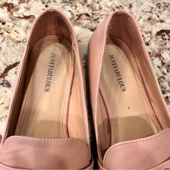 Women’s Barbie flats shoes 7.5 Blush Pink Slip On Flats Loafer Pointed Toe Stud - Picture 7 of 10